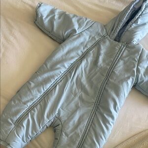 Petit Bateau Soft Blue Baby Snowsuit